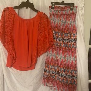 Skirt and shirt set